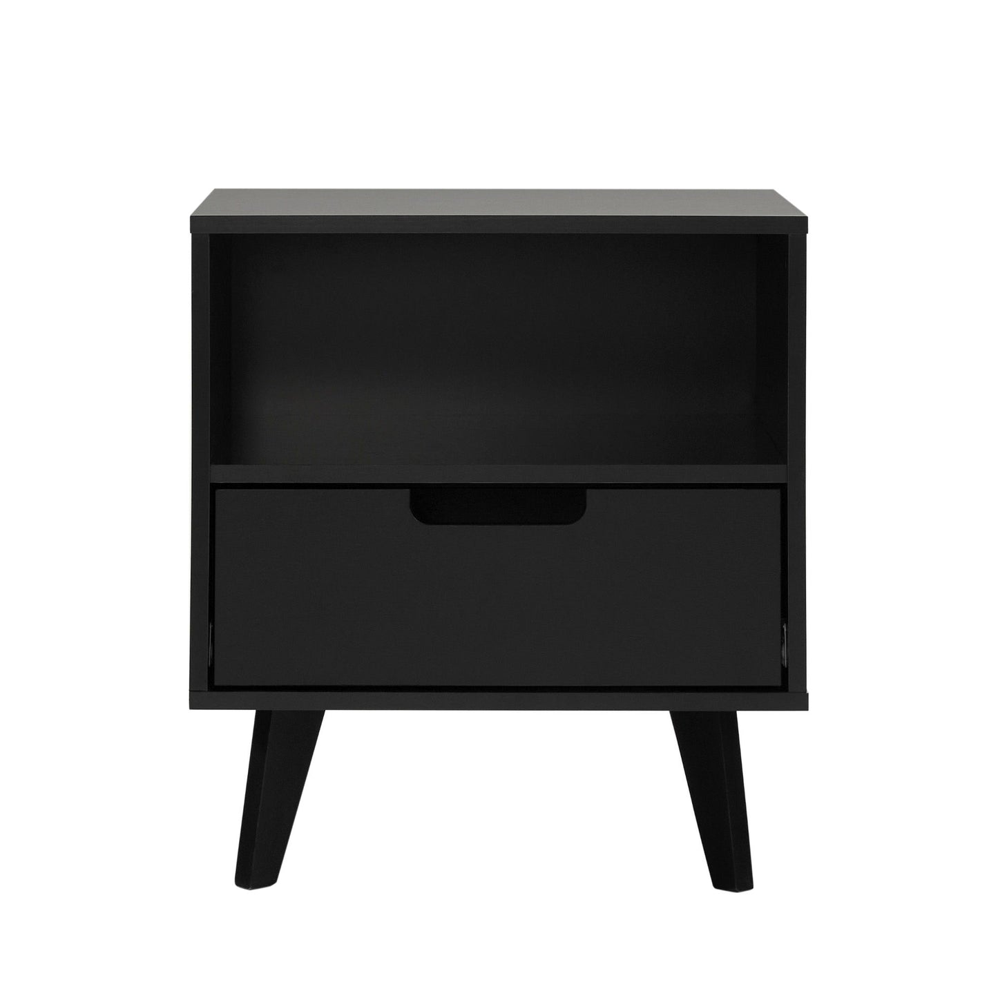 Modern 1 Drawer Nightstand With Open Cubby - The Sleep Loft - Online Mattress Showroom NYC