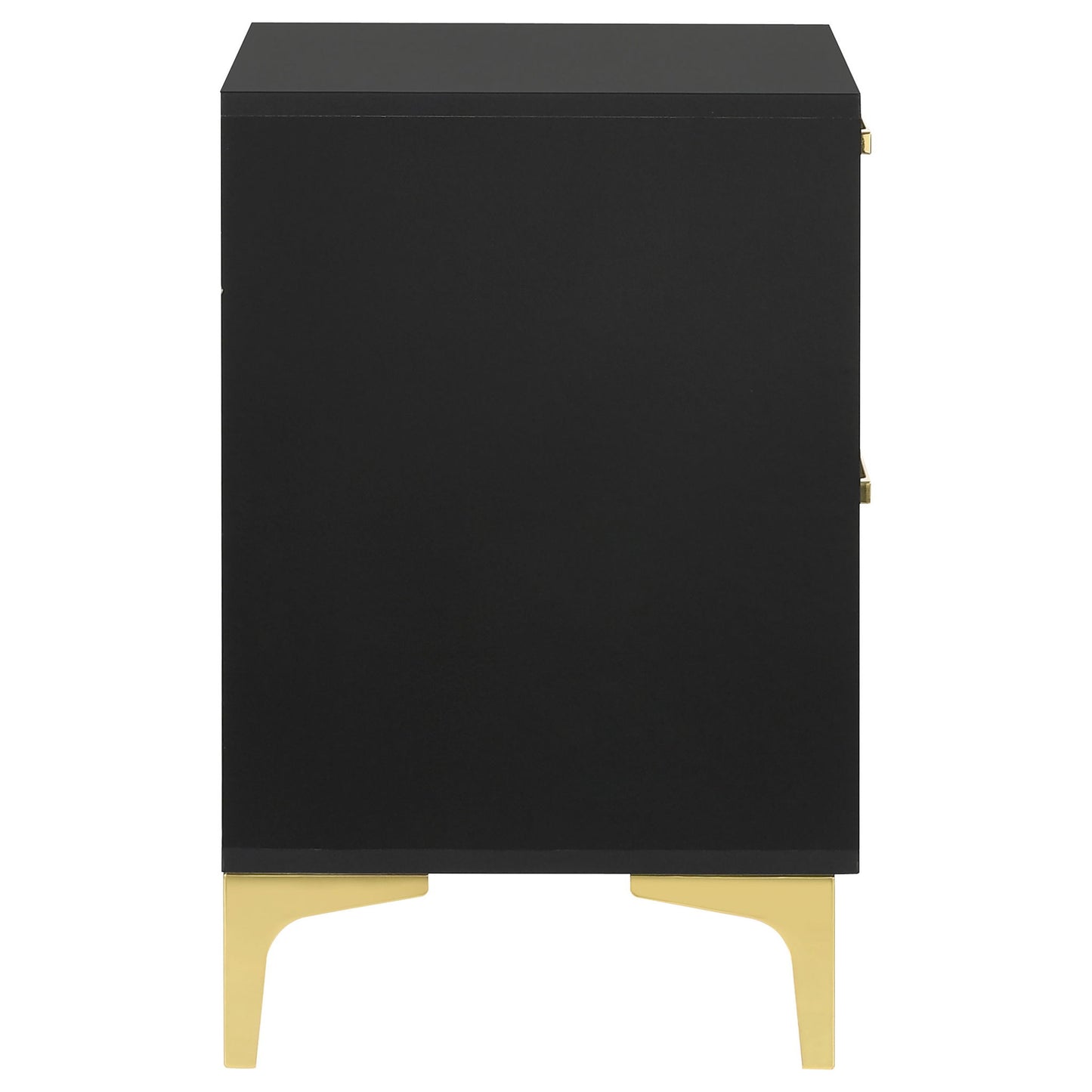 2 Drawer Rectangular Nightstand - Black - The Sleep Loft - Online Mattress Showroom NYC