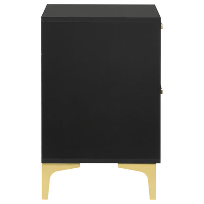 2 Drawer Rectangular Nightstand - Black - The Sleep Loft - Online Mattress Showroom NYC