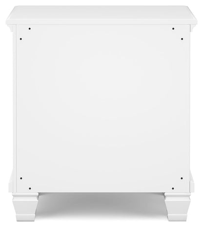 Fortman - Two Drawer Night Stand - White - The Sleep Loft - Online Mattress Showroom NYC