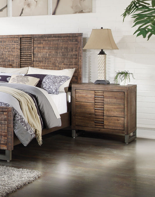 Andria - Reclaimed Nightstand - Oak - The Sleep Loft - Online Mattress Showroom NYC