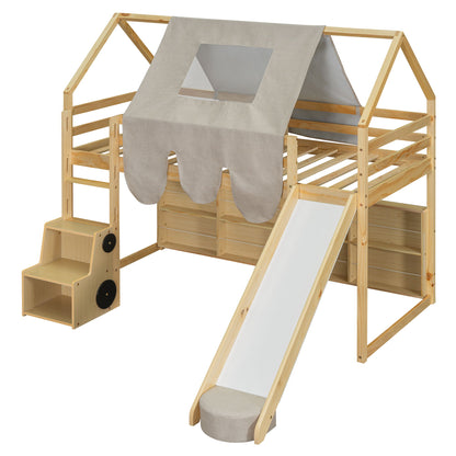Loft Bed With House Shaped Frame And Tent - The Sleep Loft - Online Mattress Showroom NYC