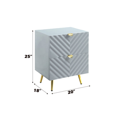 Gaines - High Gloss Nightstand - The Sleep Loft - Online Mattress Showroom NYC