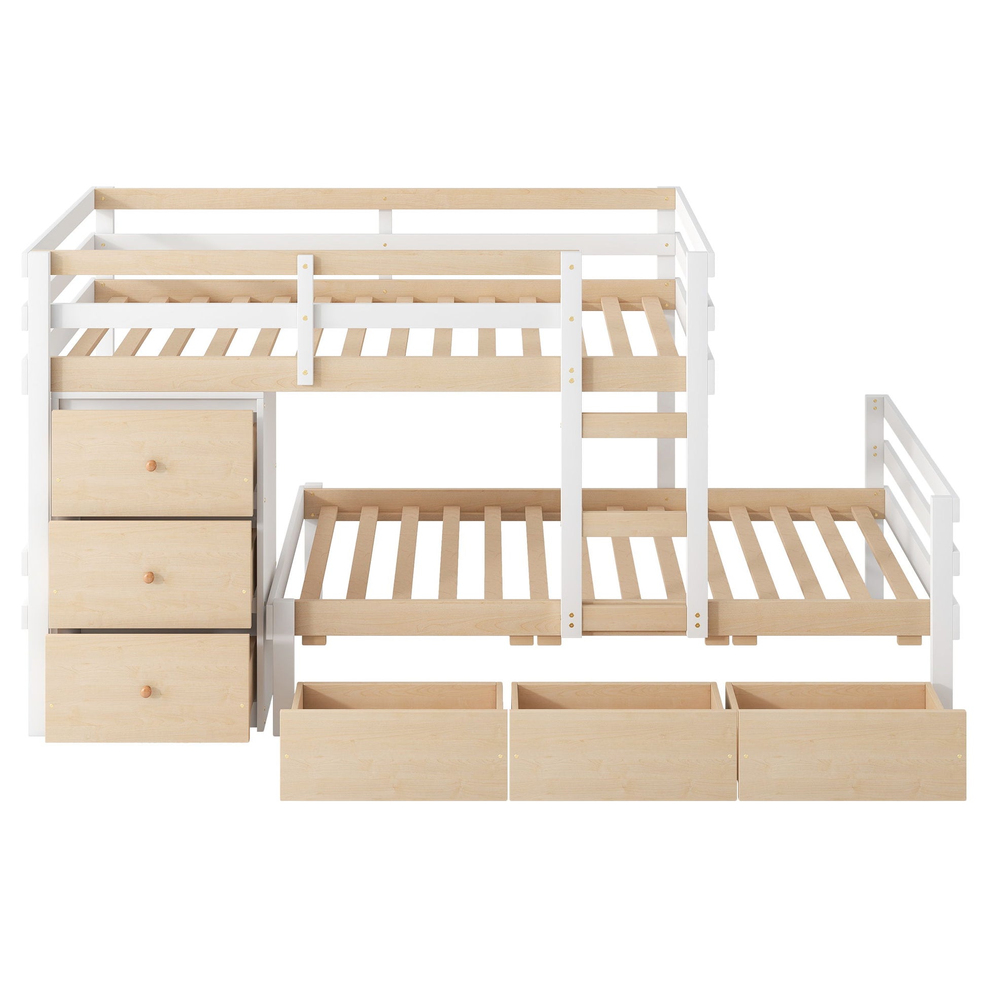 Loft Bunk Bed With Drawers And Ladder - The Sleep Loft - Online Mattress Showroom NYC