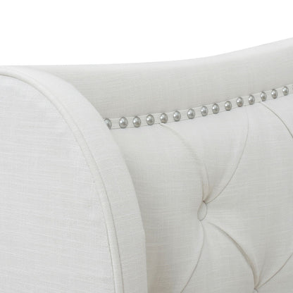 Marcella - Upholstered Shelter Headboard Bed Set - The Sleep Loft - Online Mattress Showroom NYC