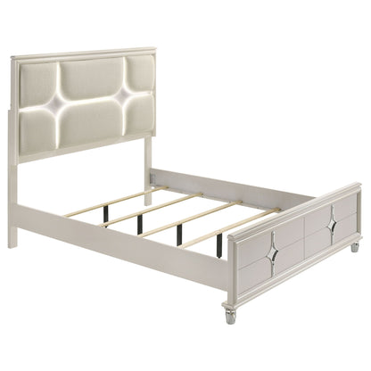 Gwendolyn - Queen Panel Bed With LED Headboard - White - The Sleep Loft - Online Mattress Showroom NYC