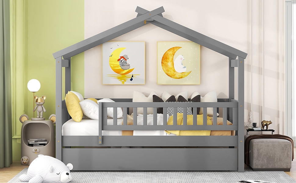 Creativity House Bed With Twin Size Trundle - The Sleep Loft - Online Mattress Showroom NYC
