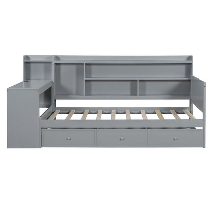 Daybed With 3 Drawers USB Ports And Desk - The Sleep Loft - Online Mattress Showroom NYC