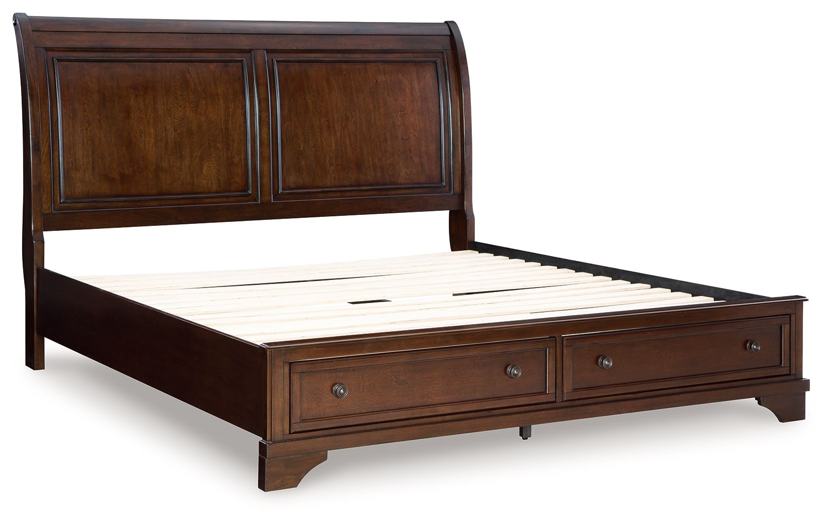 Trellington - King Sleigh Storage Bed - Brown - The Sleep Loft - Online Mattress Showroom NYC