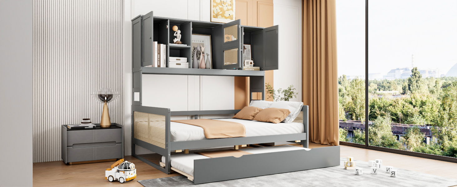 Daybed And All In One Cabinet And Shelf - The Sleep Loft - Online Mattress Showroom NYC