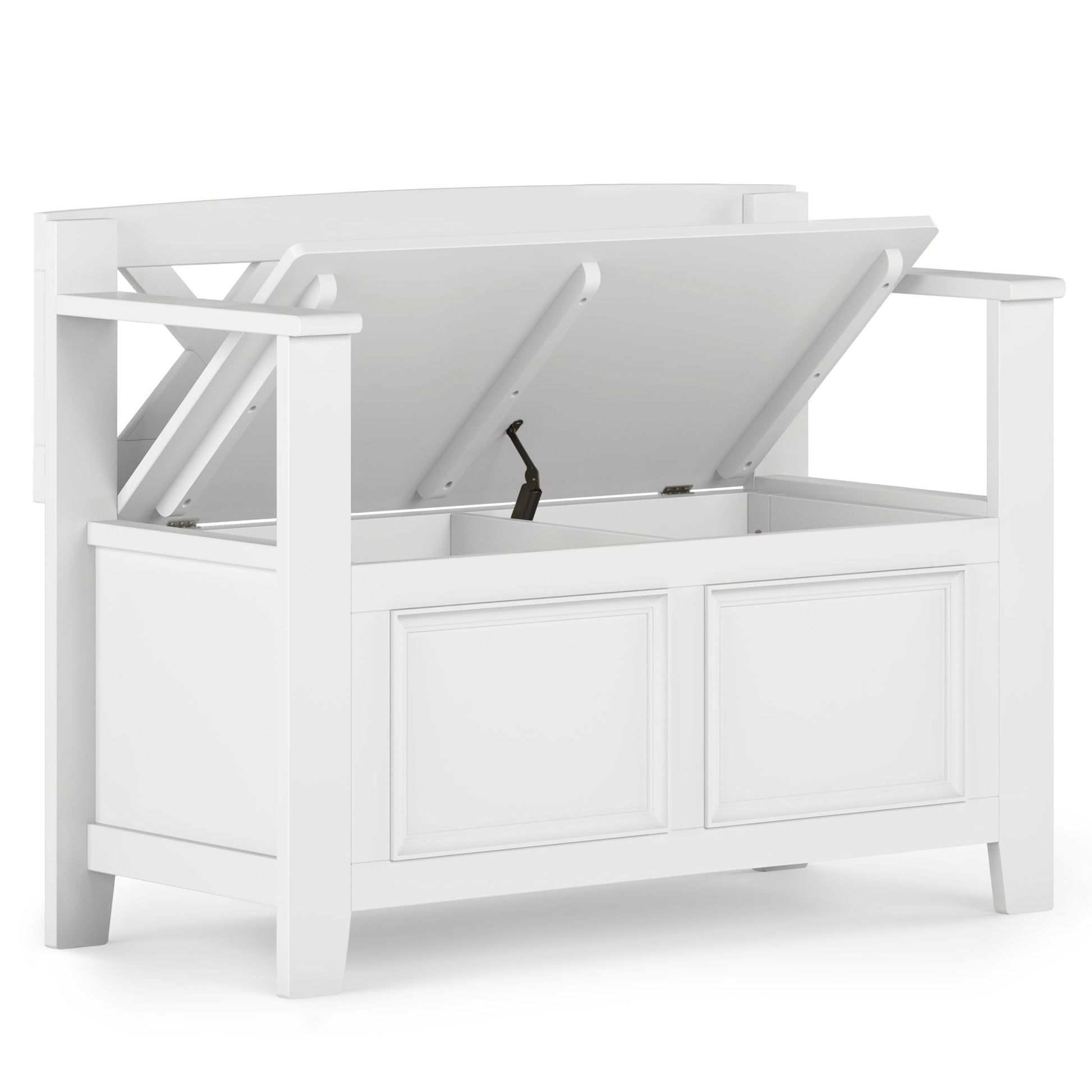 Amherst - Small Transitional Entryway Storage Bench - The Sleep Loft - Online Mattress Showroom NYC