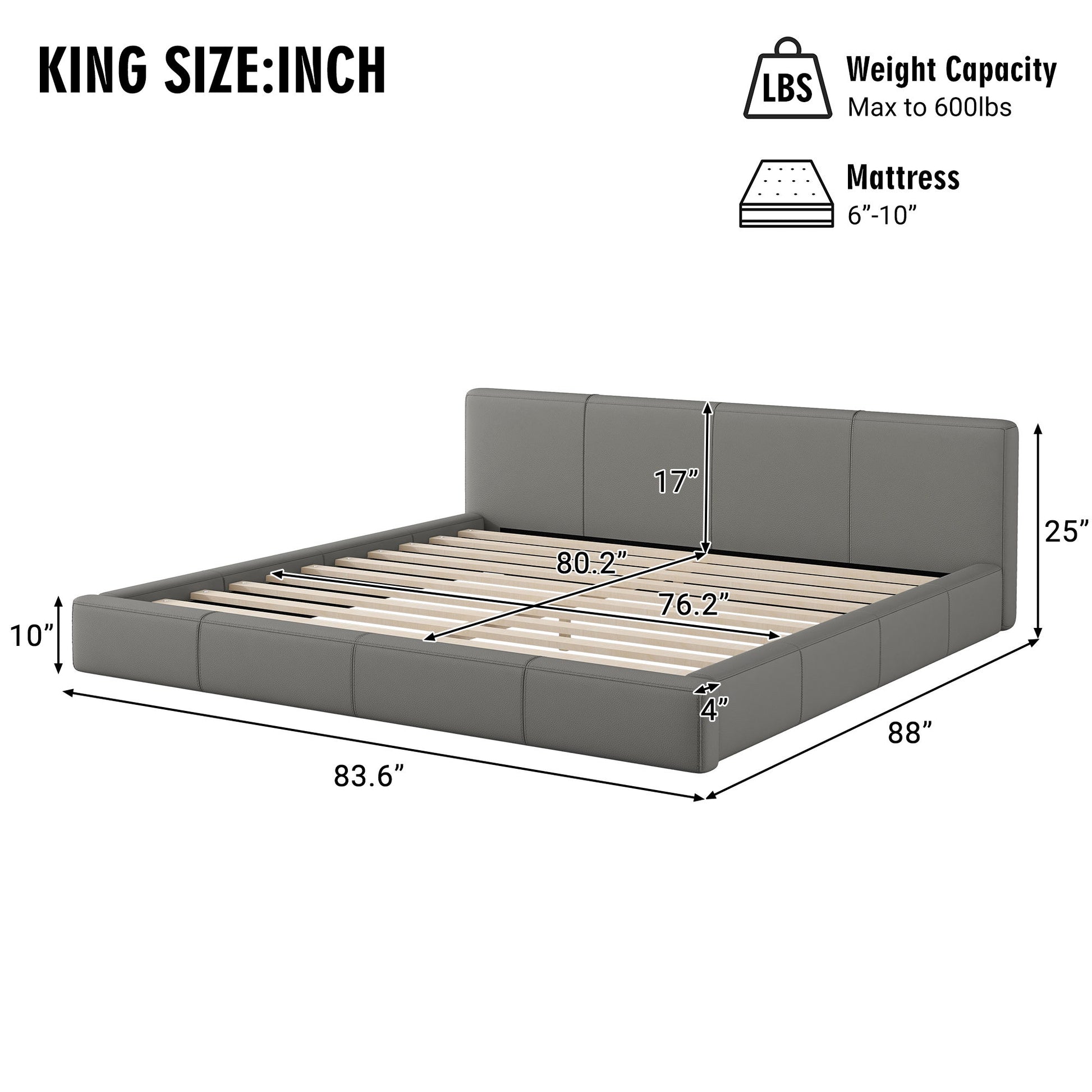 Stylish Upholstered Bed With Birch Wood Frame - The Sleep Loft - Online Mattress Showroom NYC