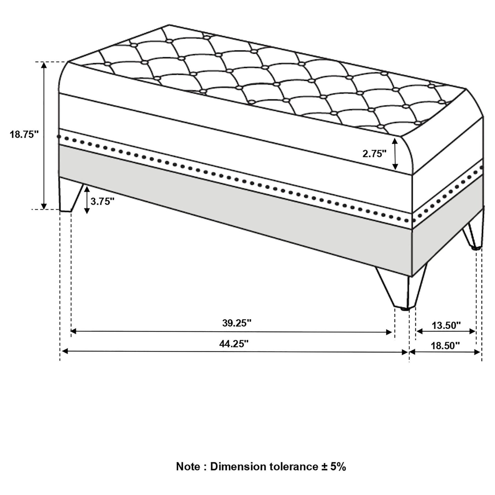 Tufted Trunk With Nailhead Trim Storage Solution - Black - The Sleep Loft - Online Mattress Showroom NYC