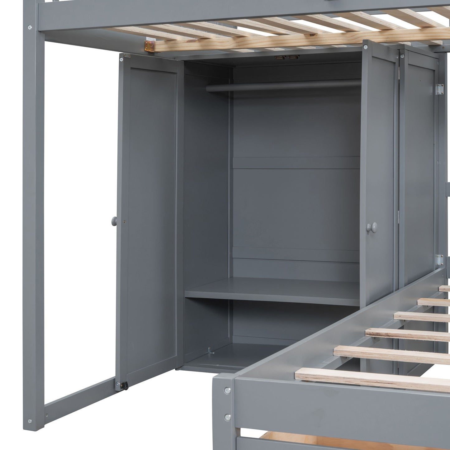 Bunk Bed With Wardrobe, Drawers - The Sleep Loft - Online Mattress Showroom NYC