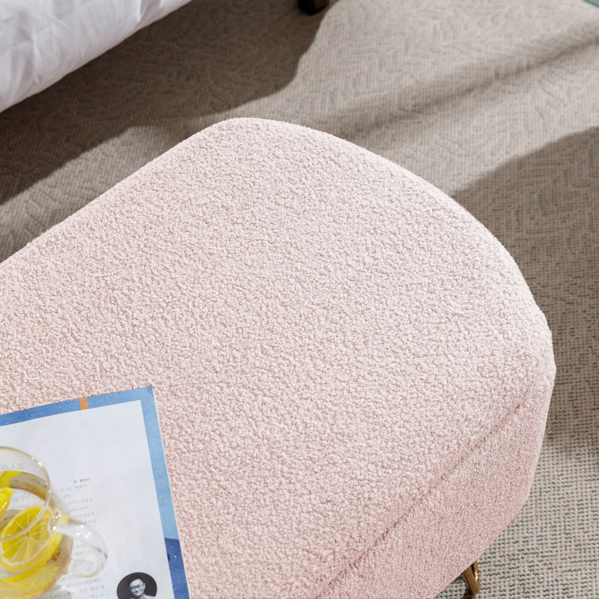 Storage Ottoman Bench For End Of Bed Legs, Modern Camel Faux Fur Entryway Bench Upholstered Padded With Storage For Living Room Bedroom - The Sleep Loft - Online Mattress Showroom NYC