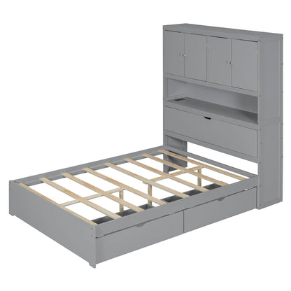 Platform Bed With USB, Storage Headboard & Drawers - The Sleep Loft - Online Mattress Showroom NYC