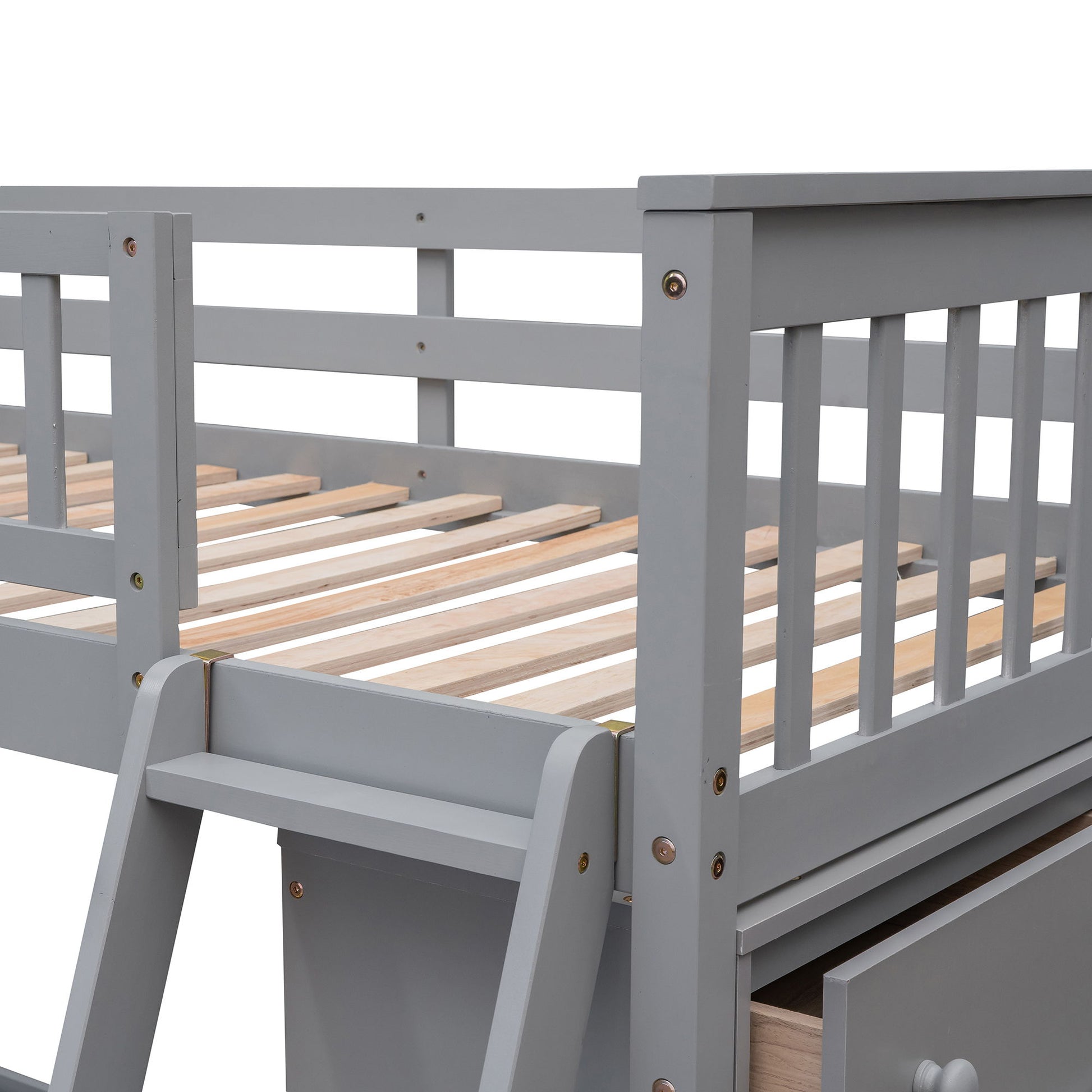 Bunk Bed With 6 Drawers And Flexible Shelves, Bottom Bed With Wheels - The Sleep Loft - Online Mattress Showroom NYC