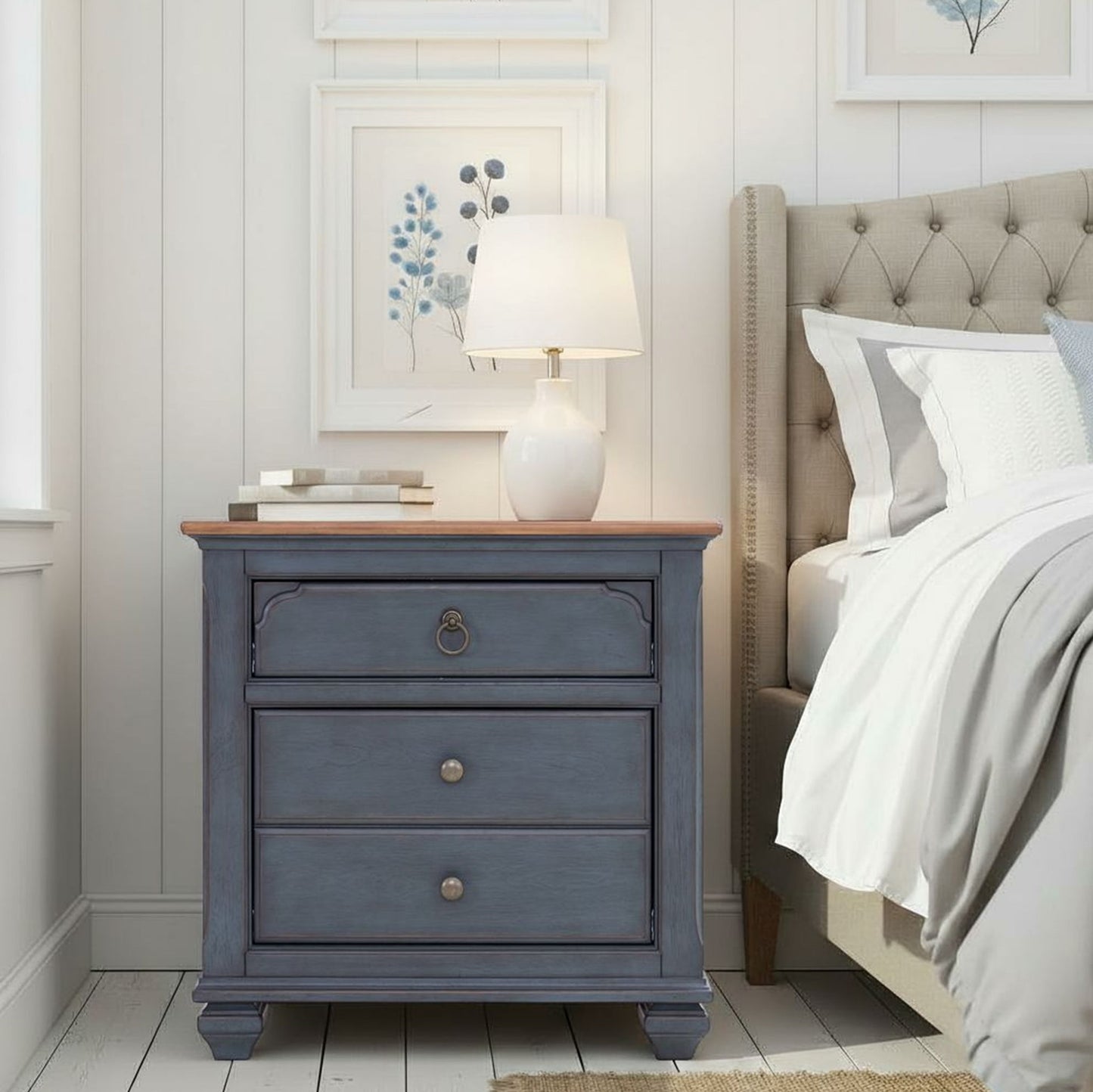 Nightstand - Blue - The Sleep Loft - Online Mattress Showroom NYC
