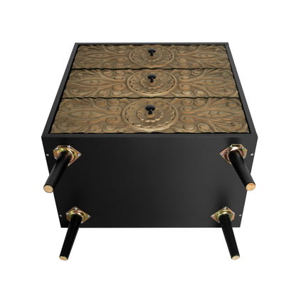 3 Drawer Cabinet, Suitable For Bedroom - Black - The Sleep Loft - Online Mattress Showroom NYC