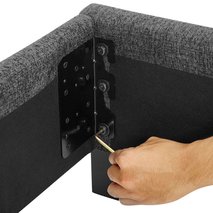 Squares Upholstered Platform Bed - The Sleep Loft - Online Mattress Showroom NYC