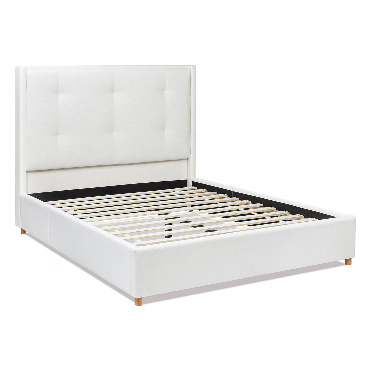 Miramar - Cushion Back Headboard Platform Bed Frame - The Sleep Loft - Online Mattress Showroom NYC