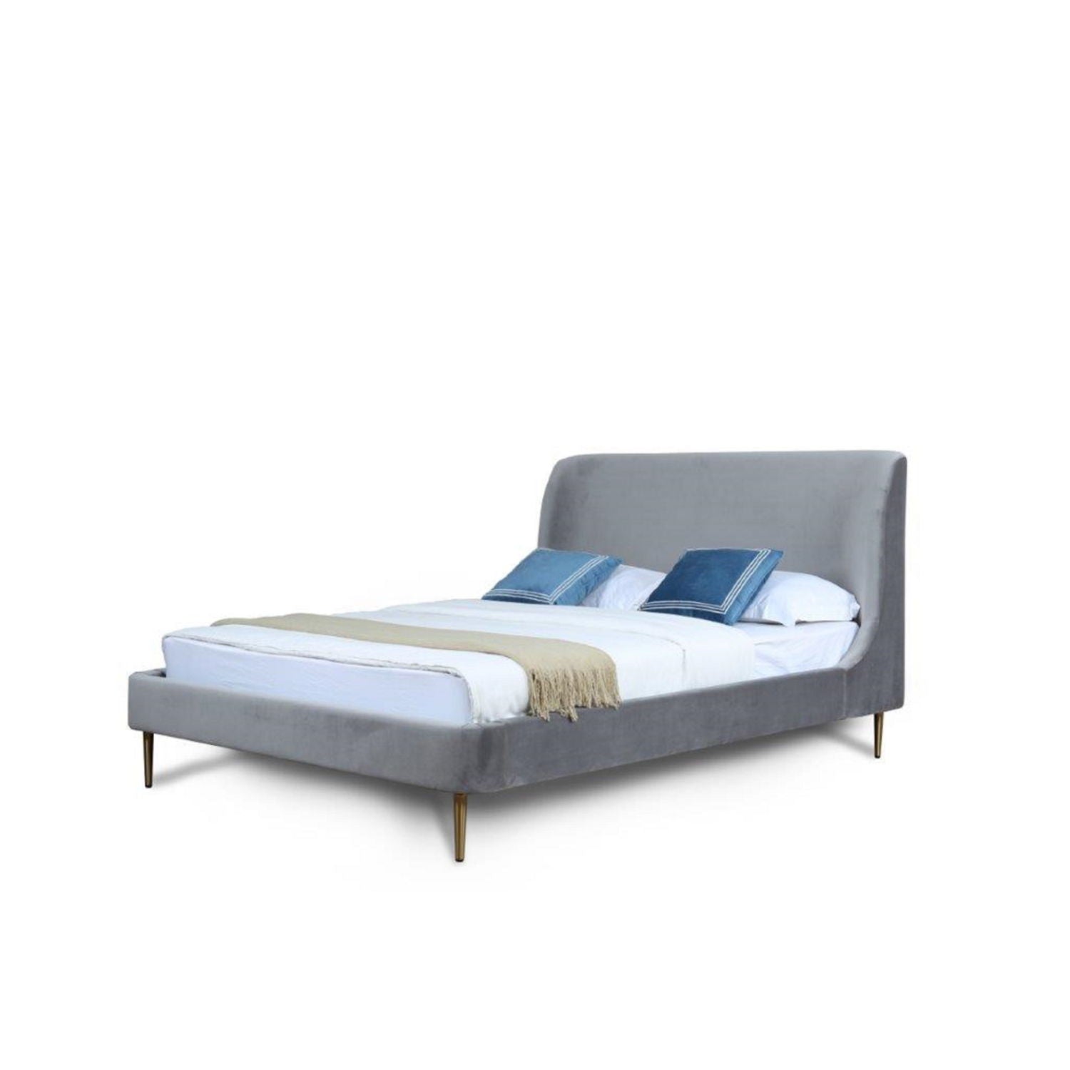Heather - Upholstered Bed With Curved Headboard - The Sleep Loft - Online Mattress Showroom NYC