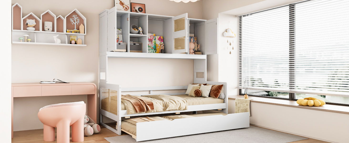 Daybed And All In One Cabinet And Shelf - The Sleep Loft - Online Mattress Showroom NYC