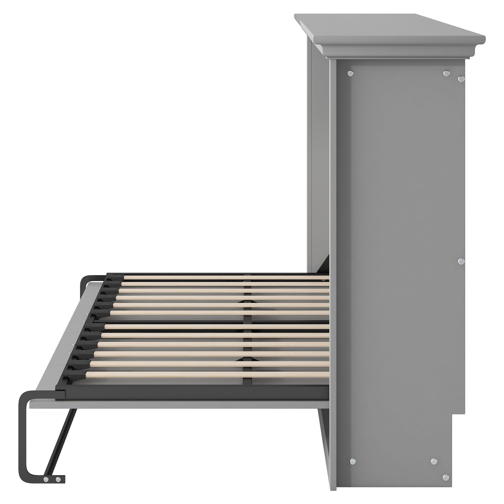 Twin Size Murphy Bed With Cabinet Storage - Gray - The Sleep Loft - Online Mattress Showroom NYC