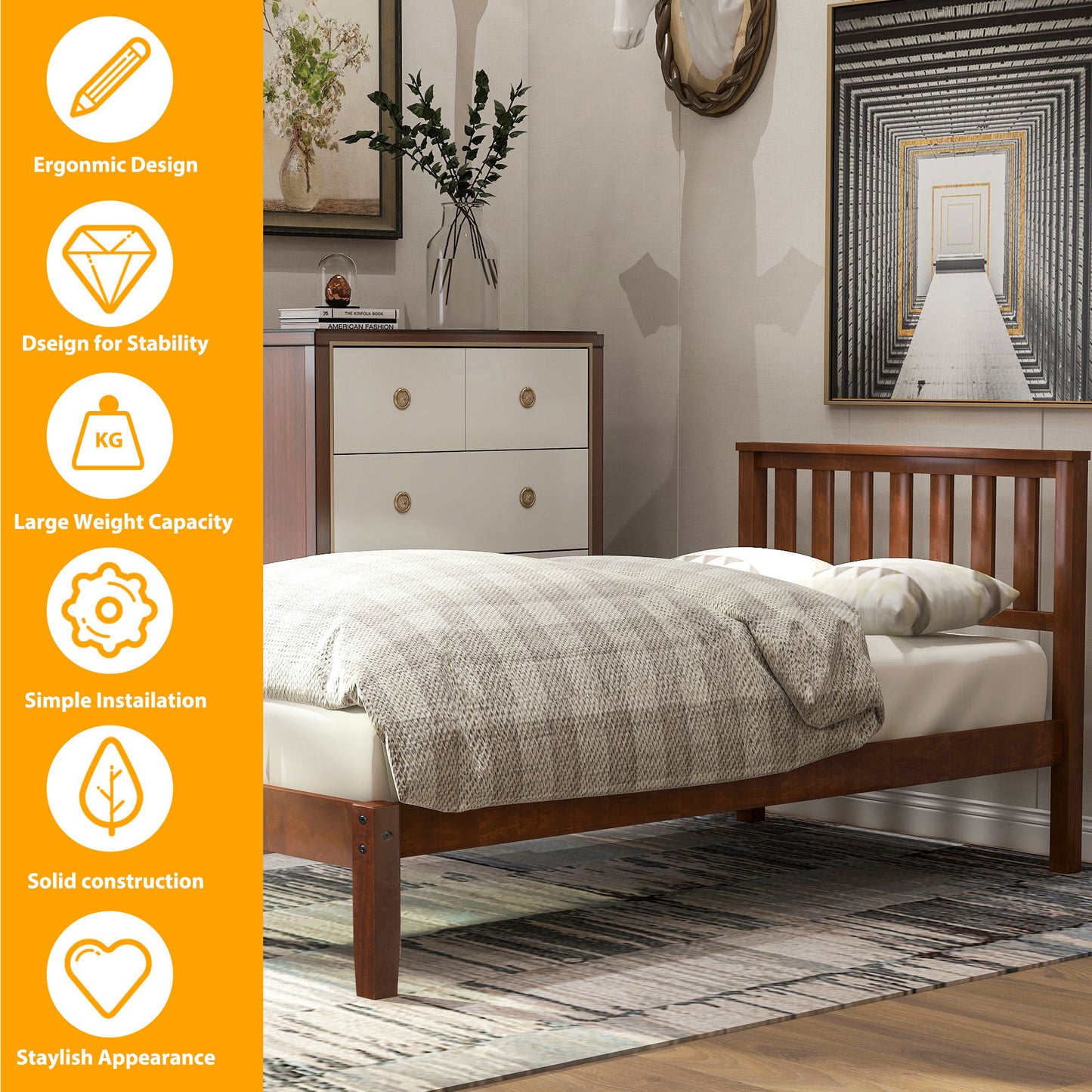 Platform Bed With Headboard, Footboard, Slat Support - The Sleep Loft - Online Mattress Showroom NYC