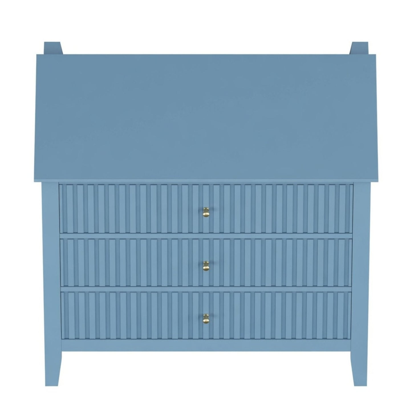 Fluted 3 Drawer Nightstand With Soft Close Slides