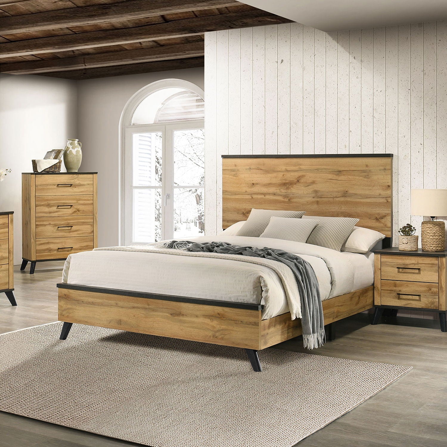 Fraser - Queen Panel Bed - Natural - The Sleep Loft - Online Mattress Showroom NYC