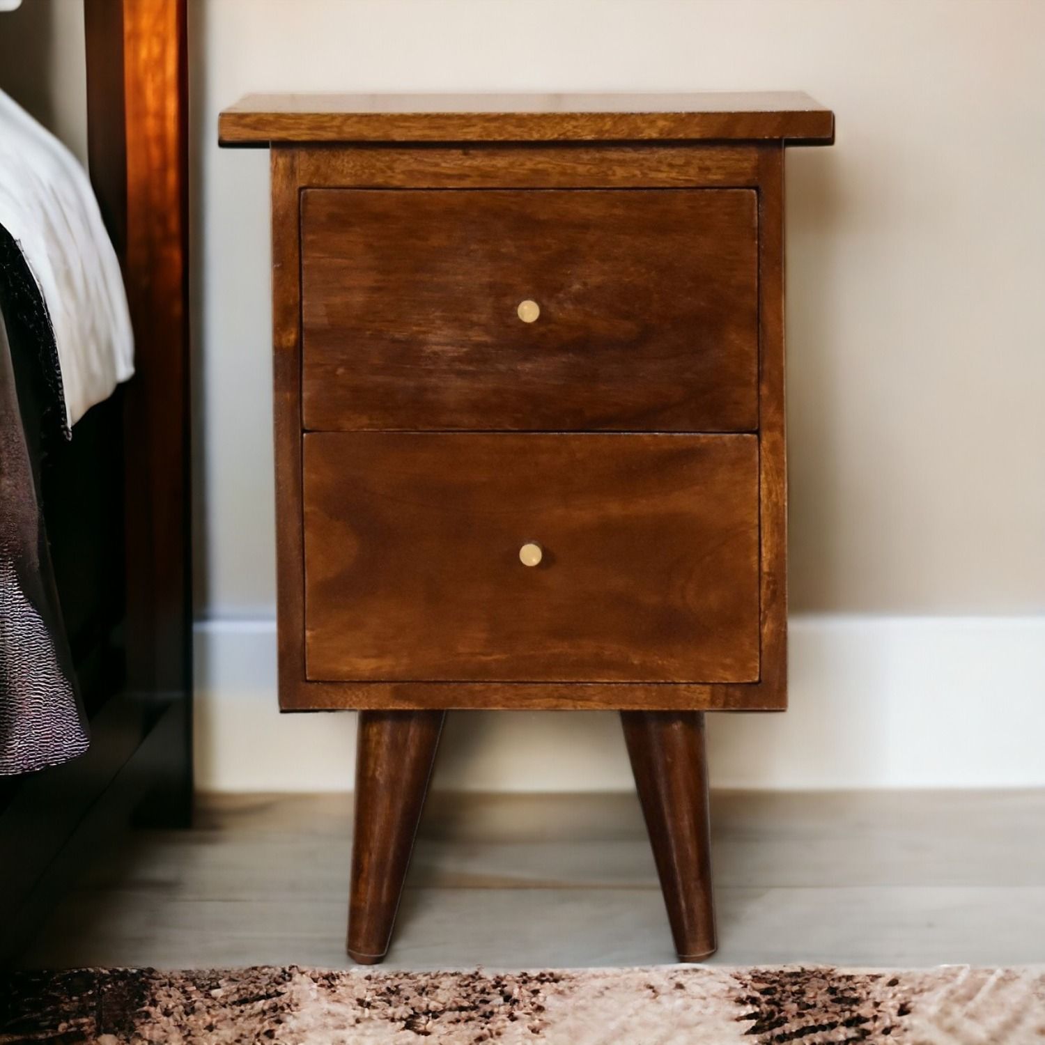 Bedside Table - Chestnut - The Sleep Loft - Online Mattress Showroom NYC