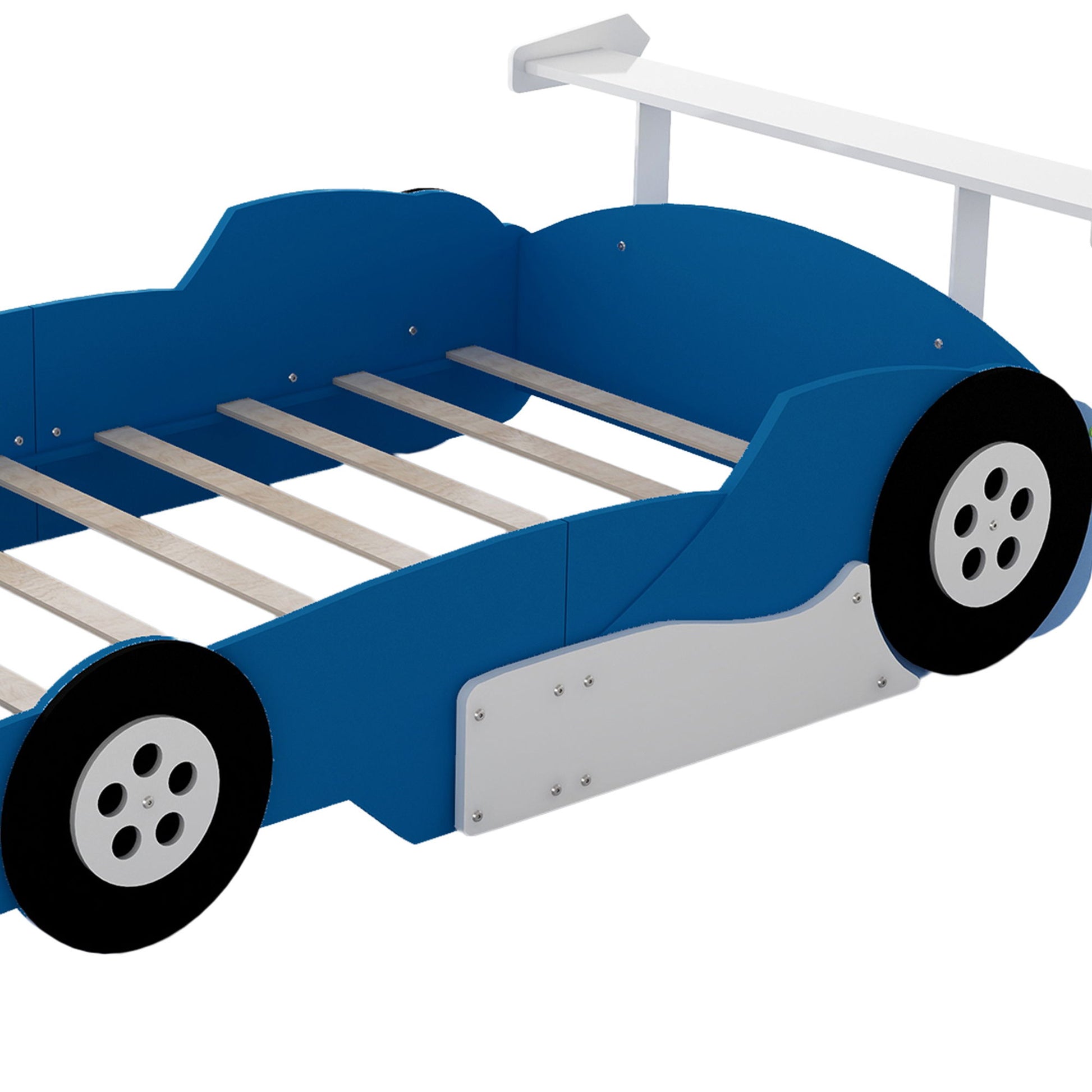 Race Car-Shaped Platform Bed With Wheels - The Sleep Loft - Online Mattress Showroom NYC