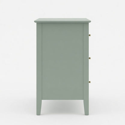 Fluted 3 Drawer Nightstand With Soft Close Slides