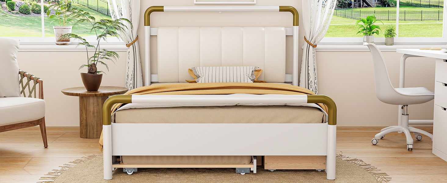 Storage Platform Bed, With 2 Big Drawers, Trundle - The Sleep Loft - Online Mattress Showroom NYC