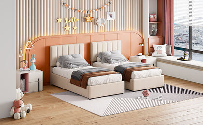 Upholstered Platform Bed With A Hydraulic Storage System - The Sleep Loft - Online Mattress Showroom NYC