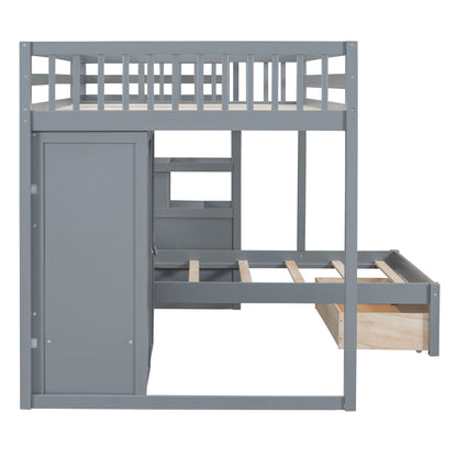 Bunk Bed With Wardrobe, Drawers - The Sleep Loft - Online Mattress Showroom NYC