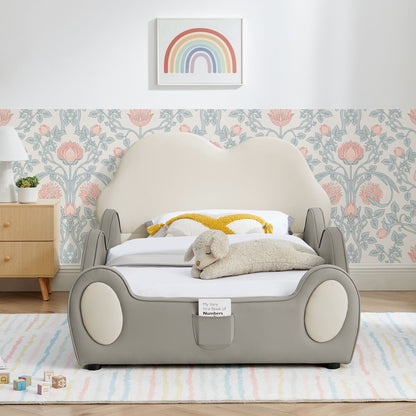 Cute Cloud Shape Bed With Guardrails Cartoon Design, Storage Pocket - The Sleep Loft - Online Mattress Showroom NYC