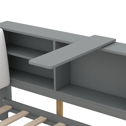Platform Bed With Storage Headboard, Shelves And 2 Drawers - The Sleep Loft - Online Mattress Showroom NYC