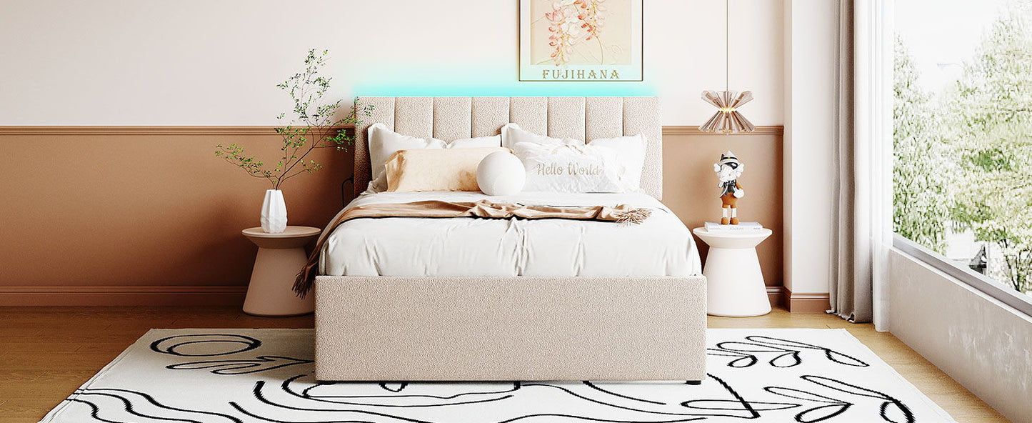 Upholstered Platform Bed With Trundle - The Sleep Loft - Online Mattress Showroom NYC