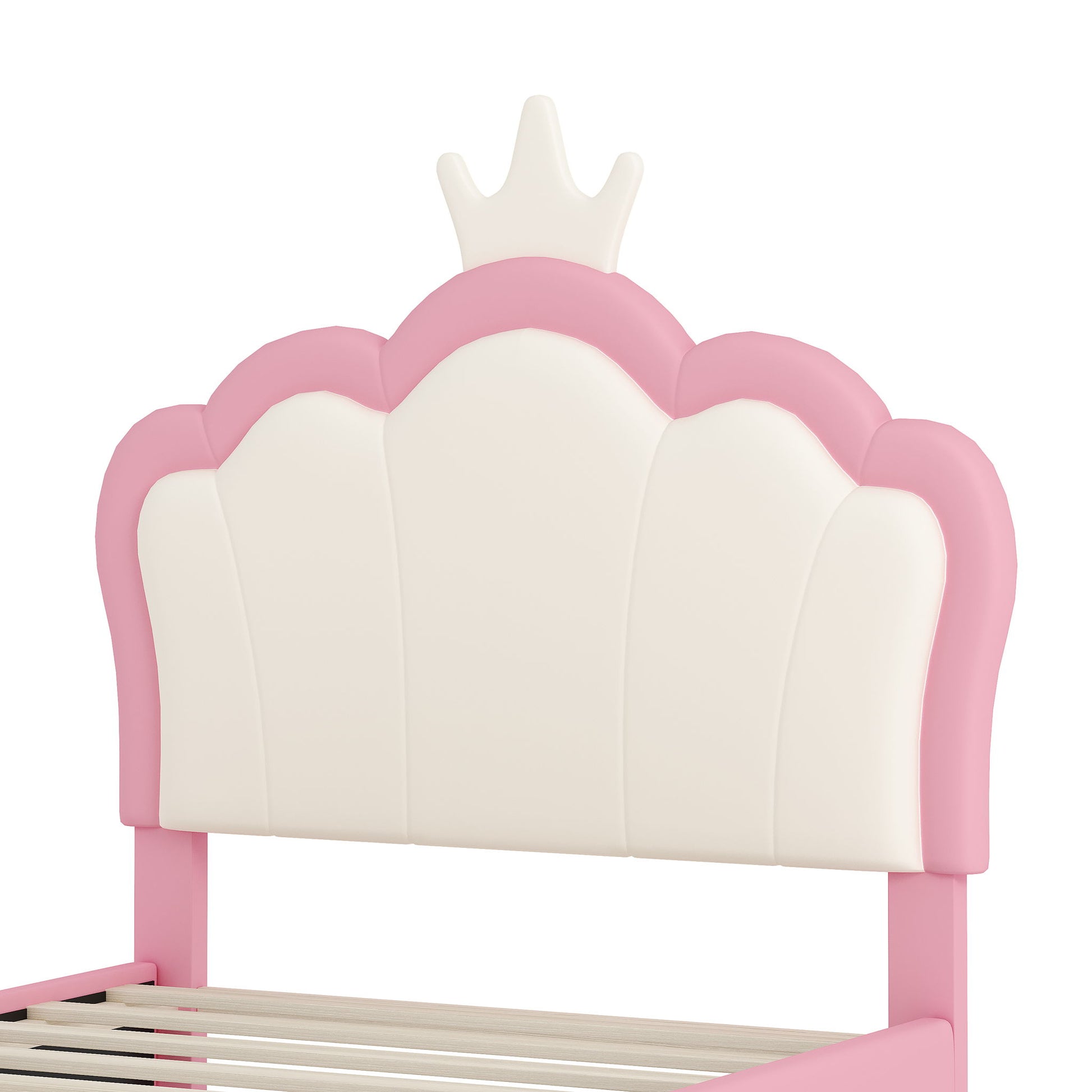 Upholstered Princess Platform Bed With Crown Headboard - The Sleep Loft - Online Mattress Showroom NYC