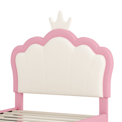 Upholstered Princess Platform Bed With Crown Headboard - The Sleep Loft - Online Mattress Showroom NYC