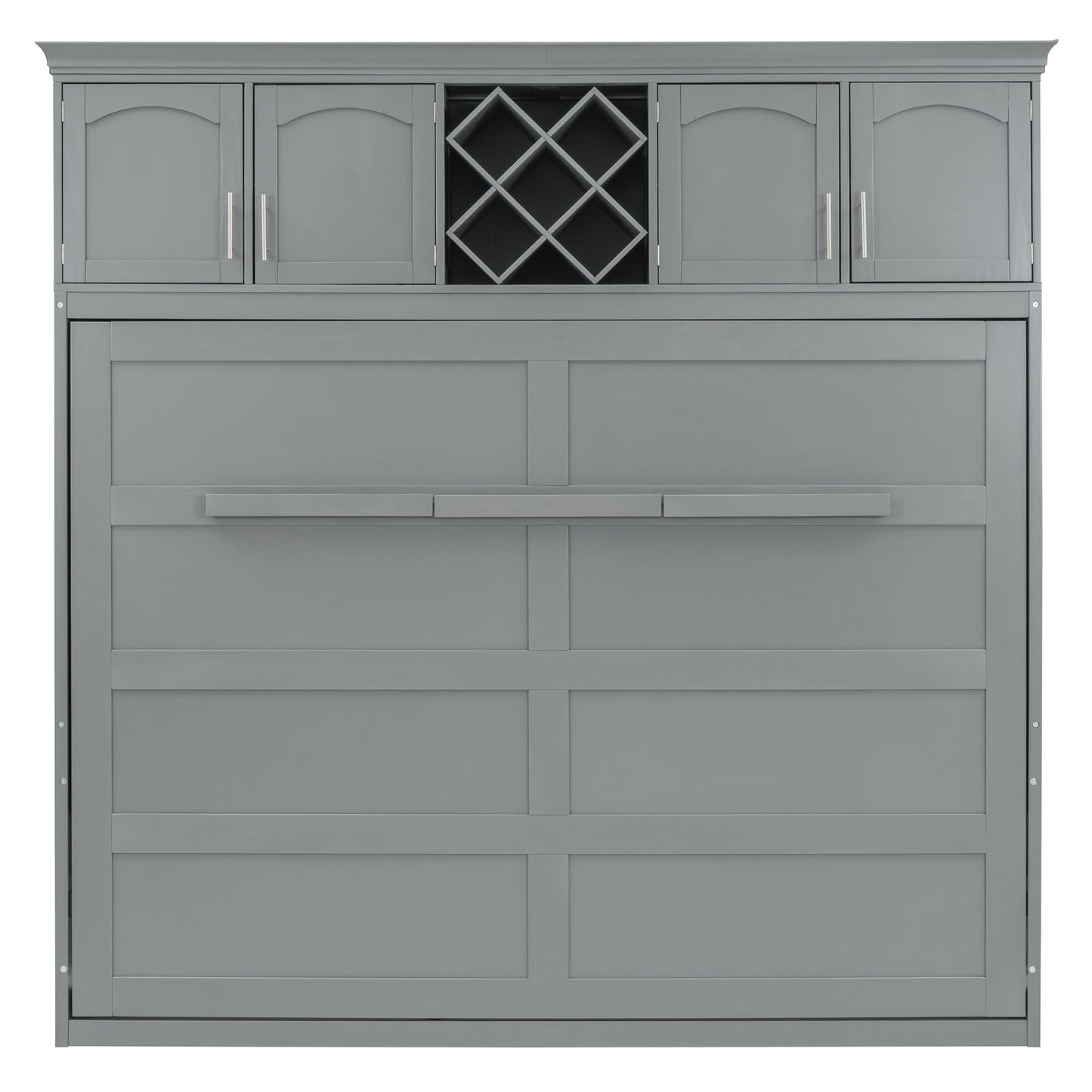 Murphy Wall Bed With Top Cabinets & Wine Rack - The Sleep Loft - Online Mattress Showroom NYC