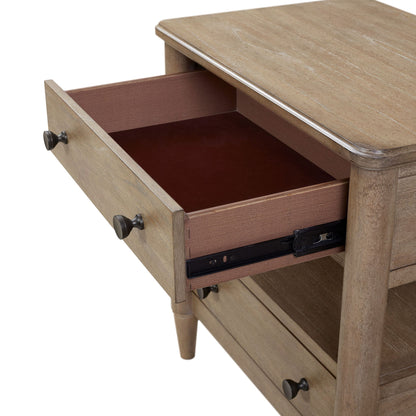 Open Nightstand With 2 Drawers - The Sleep Loft - Online Mattress Showroom NYC
