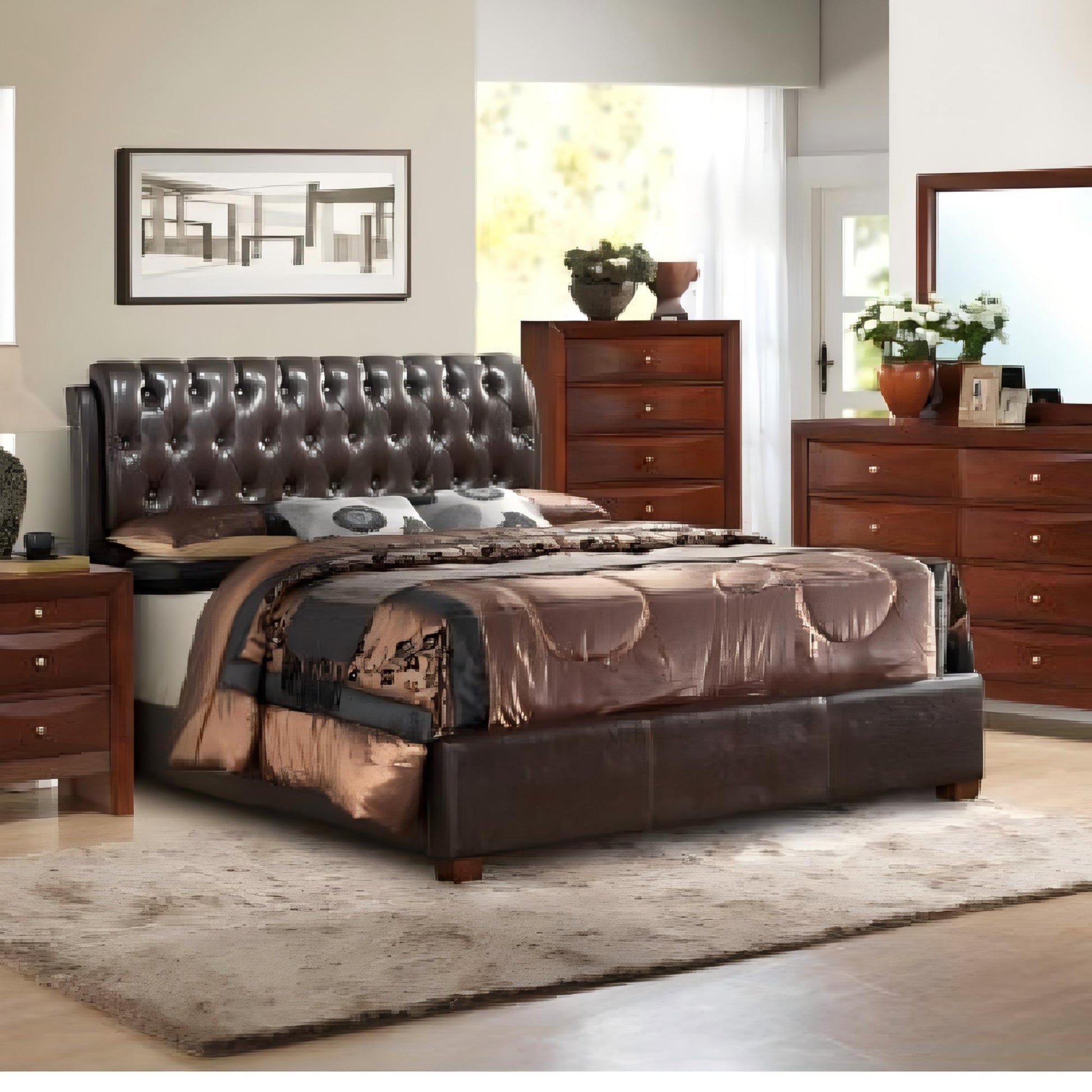 Tufted Upholstered Bed - The Sleep Loft - Online Mattress Showroom NYC