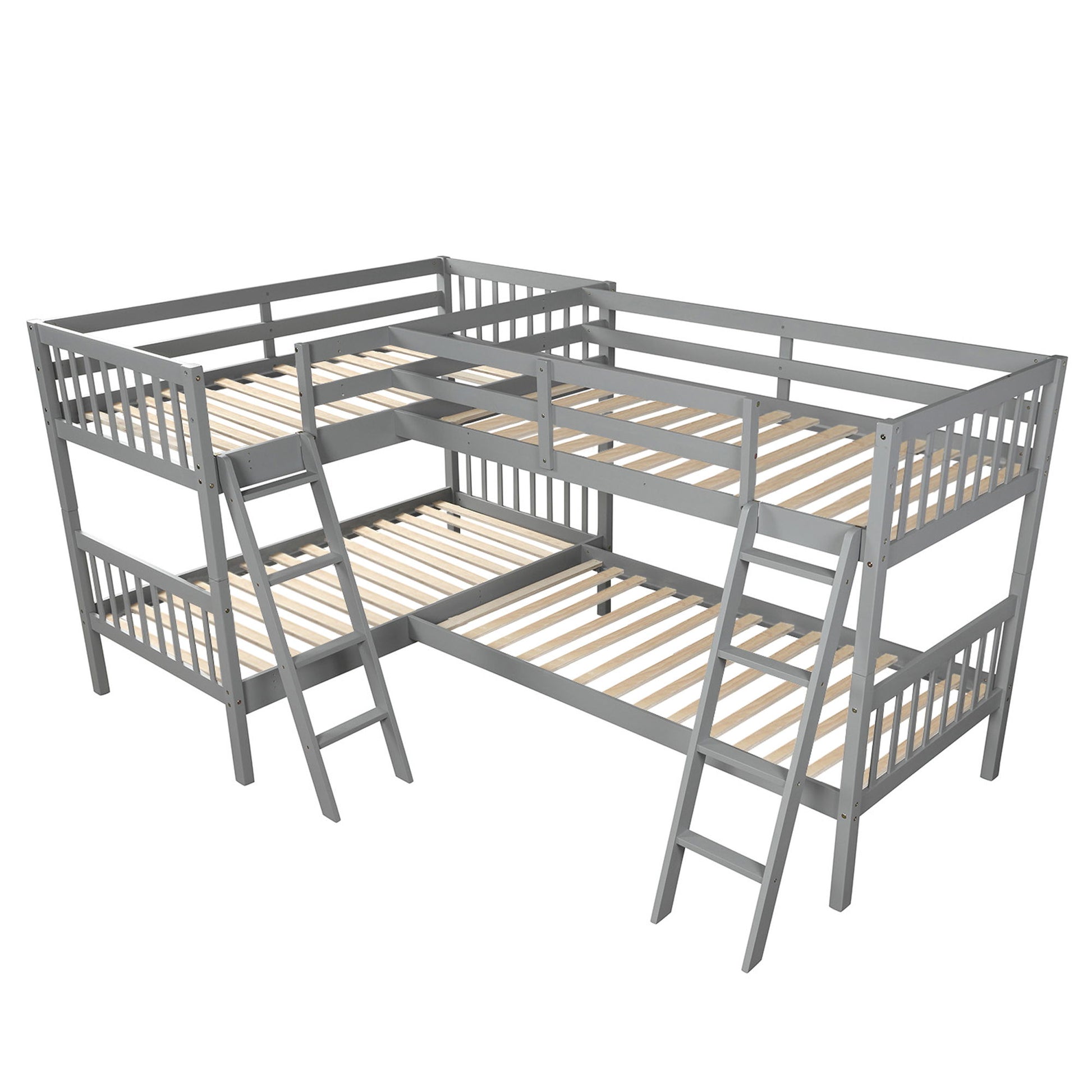 L Shaped Bunk Bed With Ladder - The Sleep Loft - Online Mattress Showroom NYC