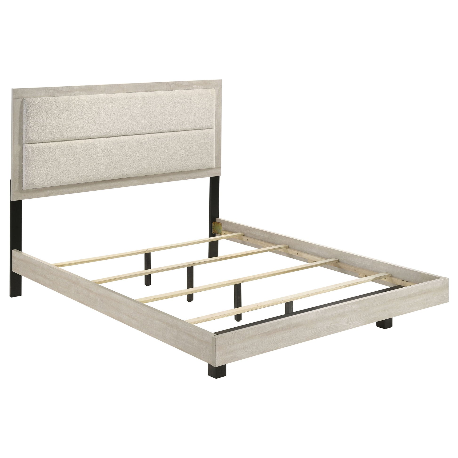Strout - Queen Panel Bed With Upholstered Headboard - Rustic - The Sleep Loft - Online Mattress Showroom NYC