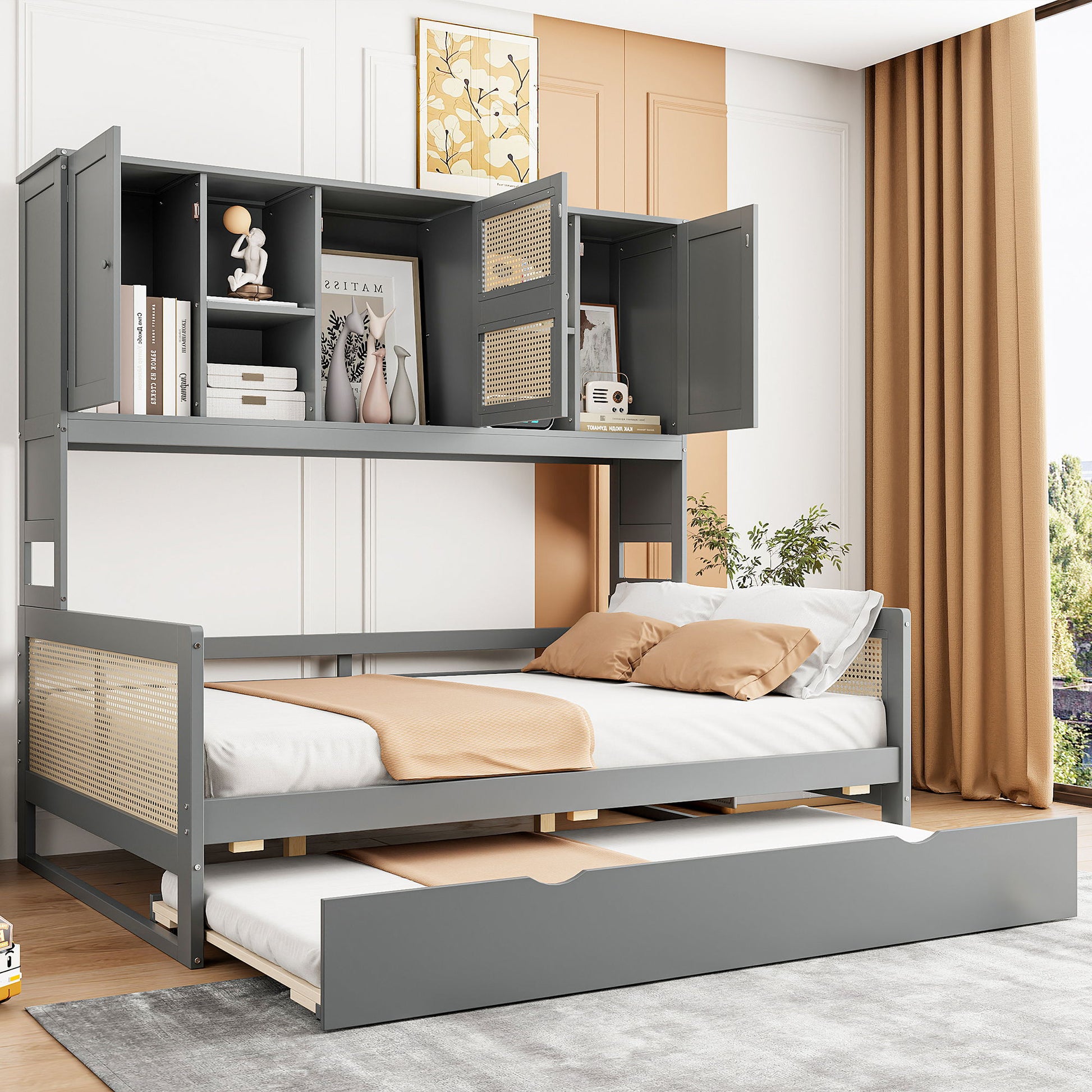 Daybed And All In One Cabinet And Shelf - The Sleep Loft - Online Mattress Showroom NYC