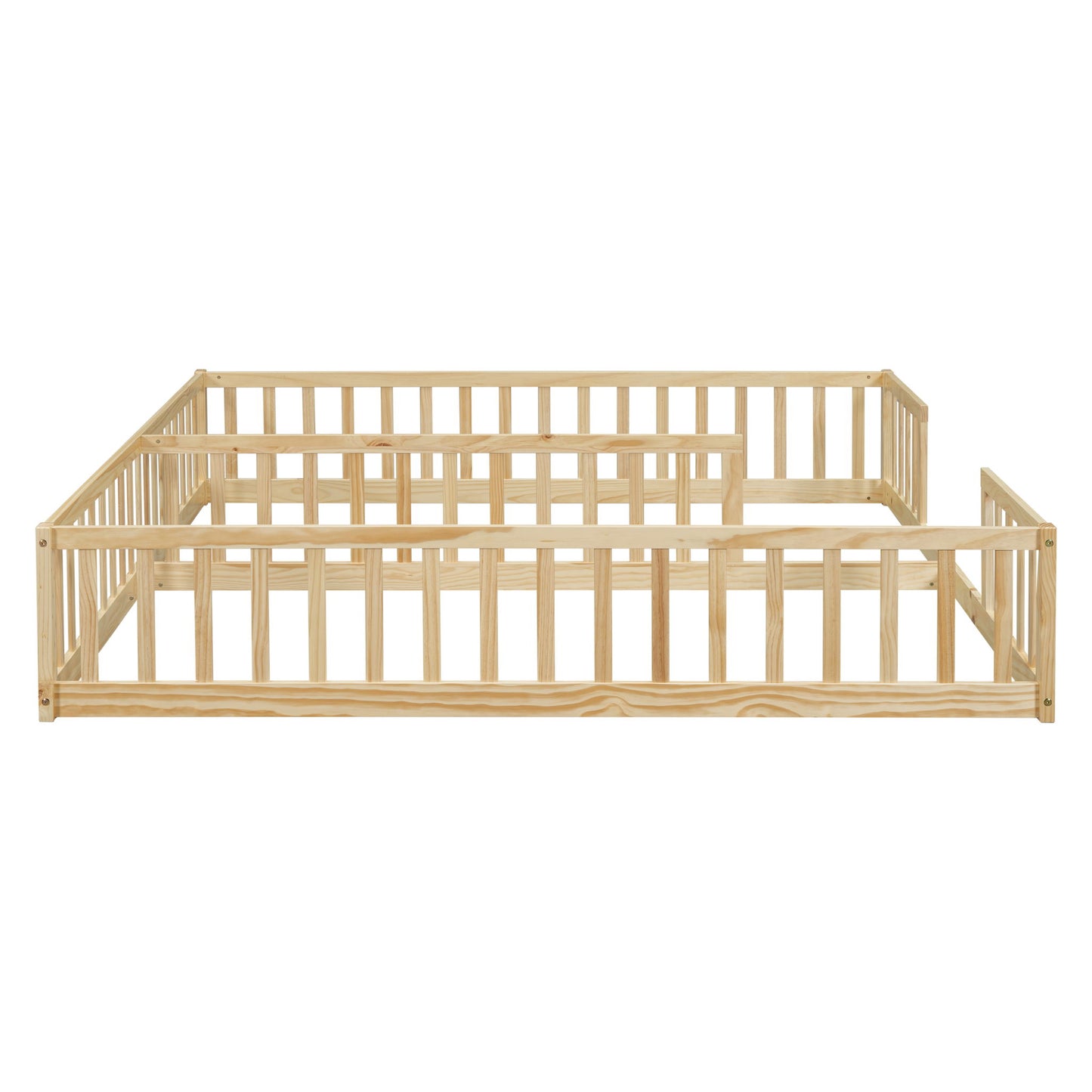 Double Floor Bed With Fence, Guardrails, Without Door - The Sleep Loft - Online Mattress Showroom NYC
