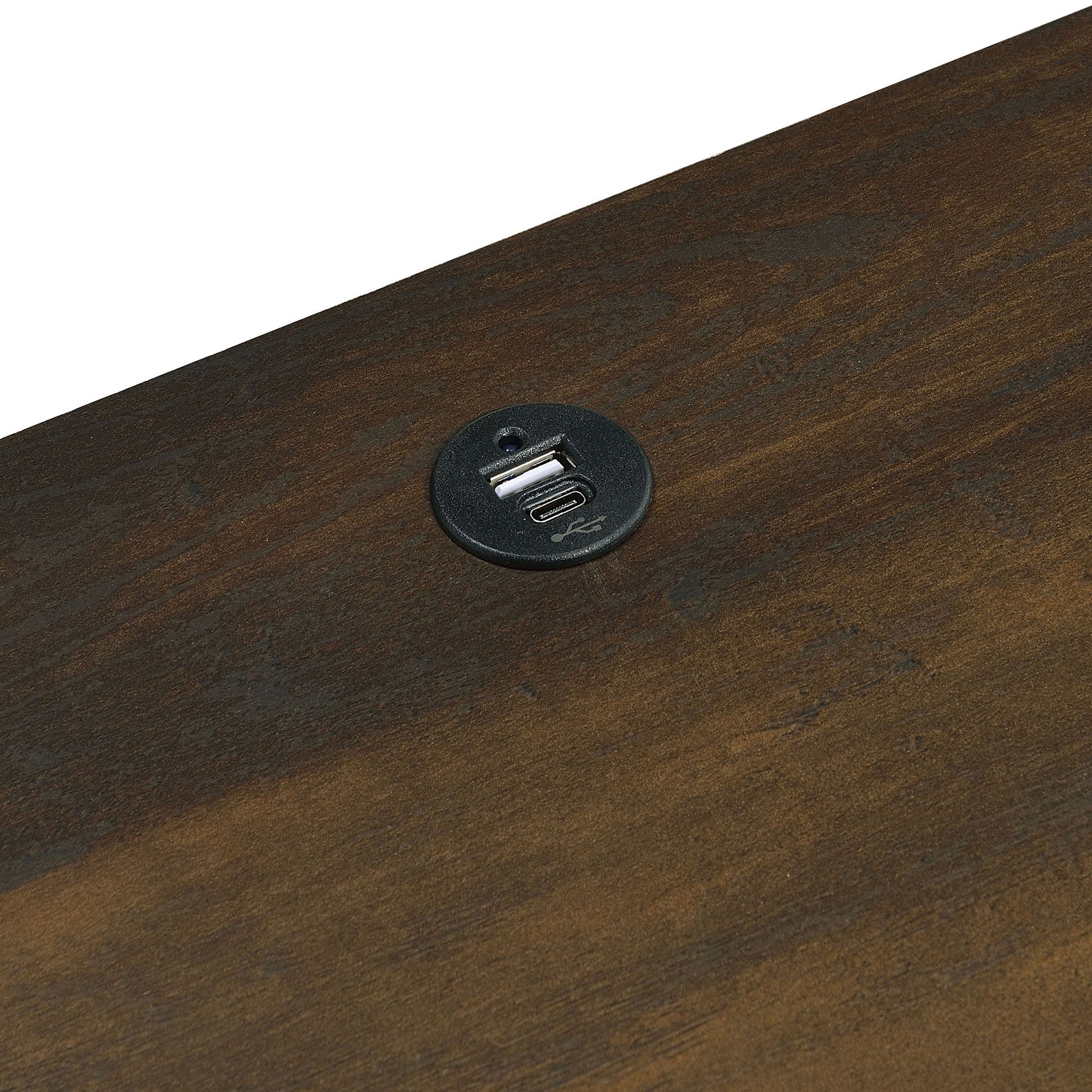 Geary - 2 Drawer Nightstand With LED Lights And USB Charging Ports - The Sleep Loft - Online Mattress Showroom NYC